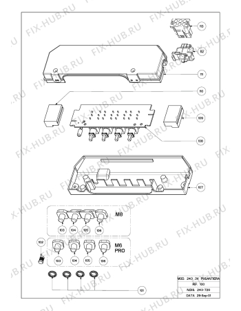 Взрыв-схема вытяжки Beko CWB 6441 X (7818710210) - CWB6441X1